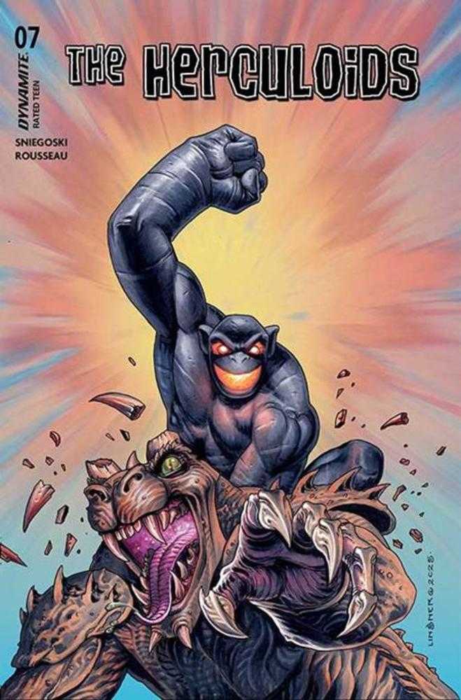 Comic book cover featuring a superhero and creature with 'The Herculoids' title.