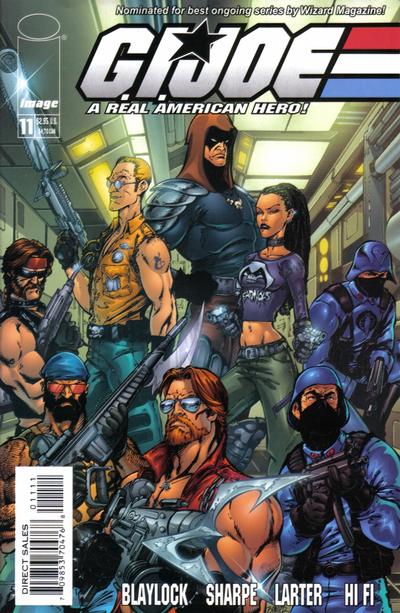 Comic book cover featuring G.I. Joe characters in a futuristic setting