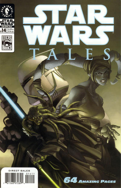 Comic book cover of 'Star Wars Tales' featuring a character with a lightsaber.