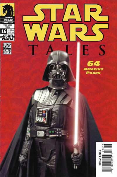 Comic book cover featuring Darth Vader with a red background