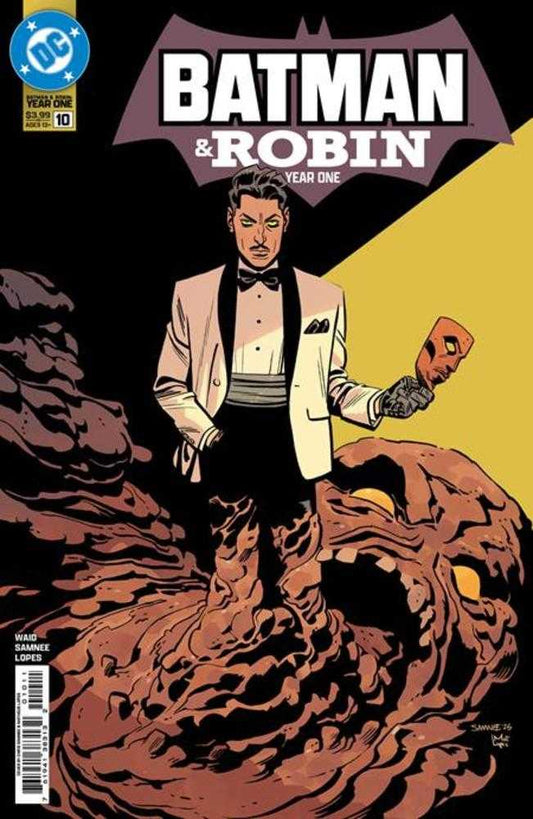Comic book cover of Batman & Robin: Year One featuring a character in a tuxedo.