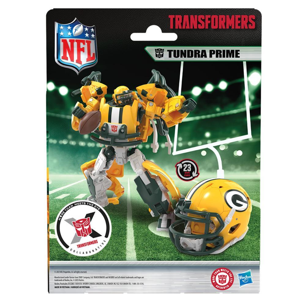 Transformers NFL Green Bay Packers Tundra Prime 5.5-Inch Action Figure Changes from Robot to Helmet
