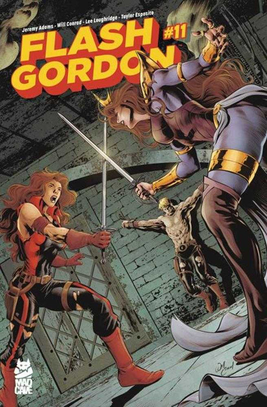 Comic book cover featuring Flash Gordon with action poses and weapon use.