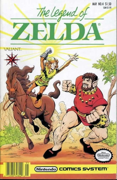 Comic book cover featuring 'The Legend of Zelda' with characters on horseback and a warrior.
