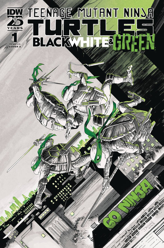 Teenage Mutant Ninja Turtles Black White and Green #1