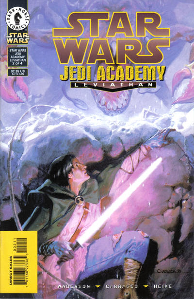 Comic book cover of 'Star Wars Jedi Academy: Leviathan' featuring a character with a lightsaber.