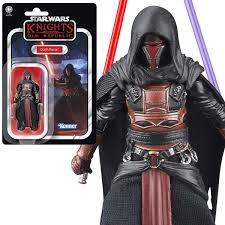 Star Wars action figure in a hooded costume with packaging in the background