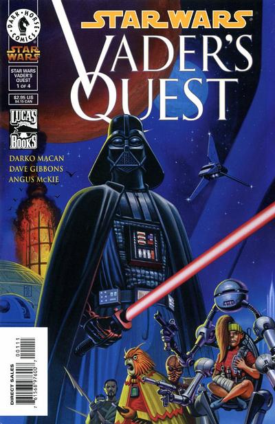 Comic book cover of 'Star Wars: Vader's Quest' featuring Darth Vader and other characters.