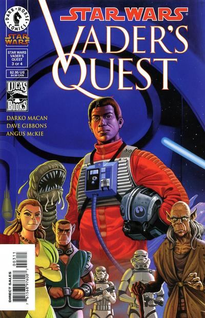Comic book cover of 'Star Wars: Vader's Quest' featuring characters from the Star Wars franchise.