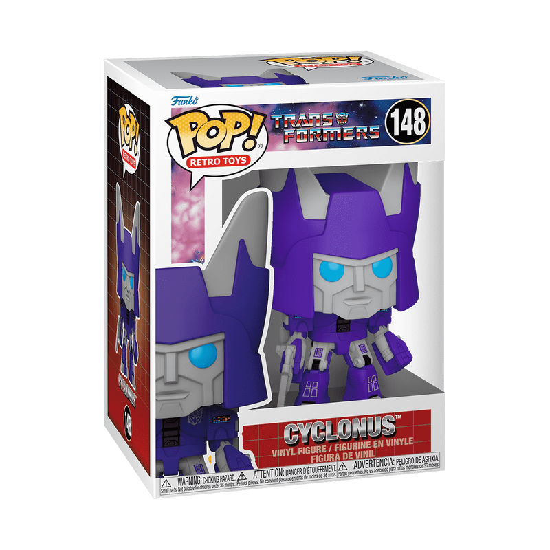 Funko Pop! vinyl figure packaging of Cyclonus from Transformers on a white background
