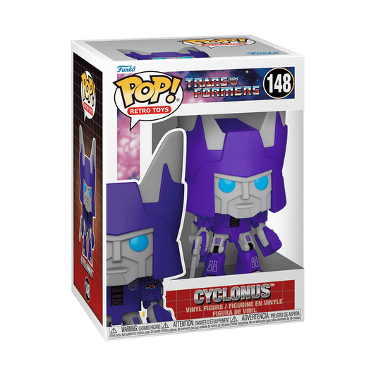 Funko Pop! vinyl figure packaging of Cyclonus from Transformers on a white background