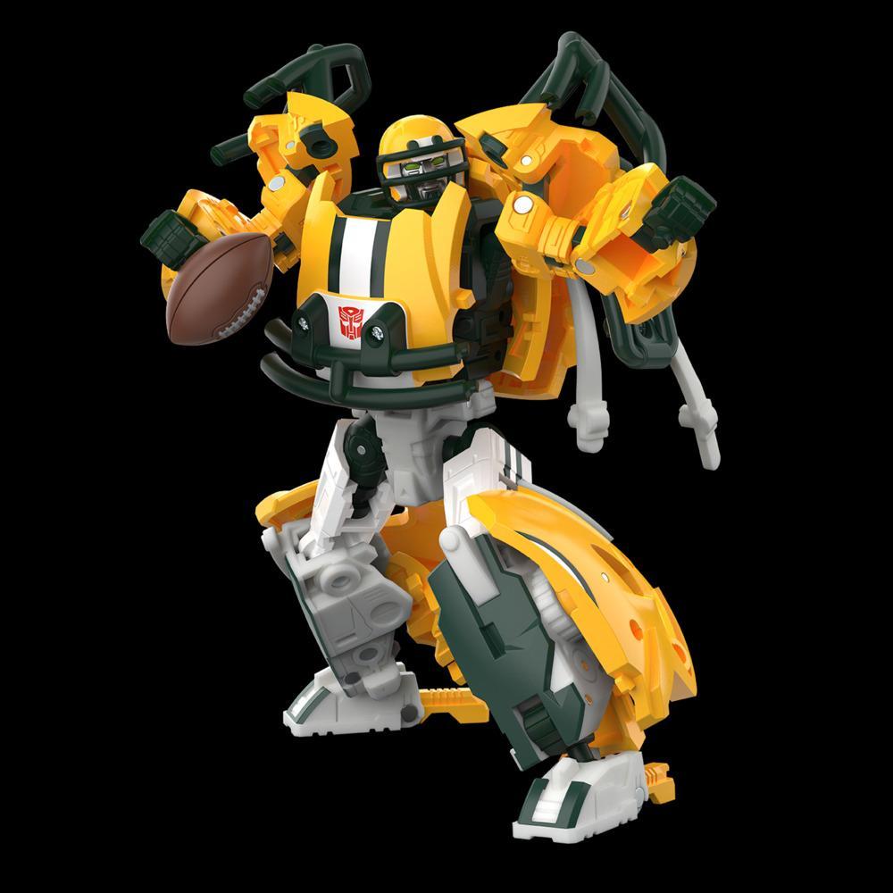 Transformers NFL Green Bay Packers Tundra Prime 5.5-Inch Action Figure Changes from Robot to Helmet