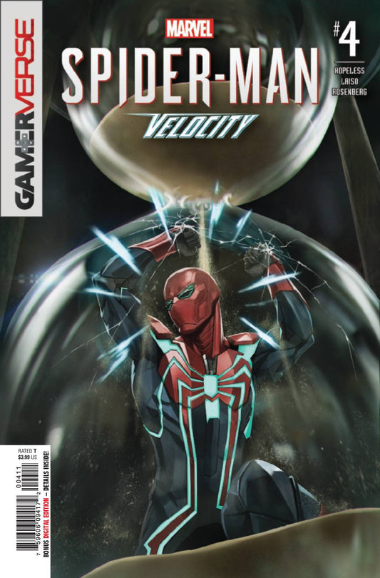 Spidey's trapped in an hourglass Spider-Man Velocity #4