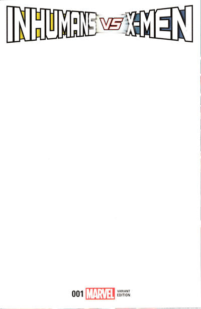 Inhumans vs X-Men #1 Blank Cover Variant